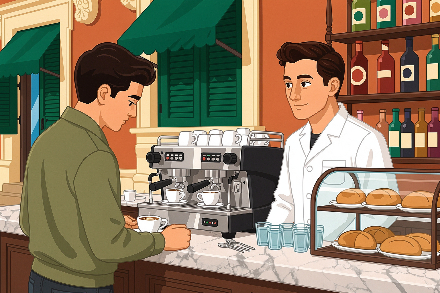 Il caffè si beve in piedi